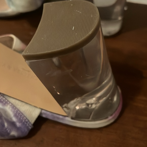 Sandals blend of colours lucite heel Chelsea & violet cv-a more 10 M comfortable - Picture 5 of 9